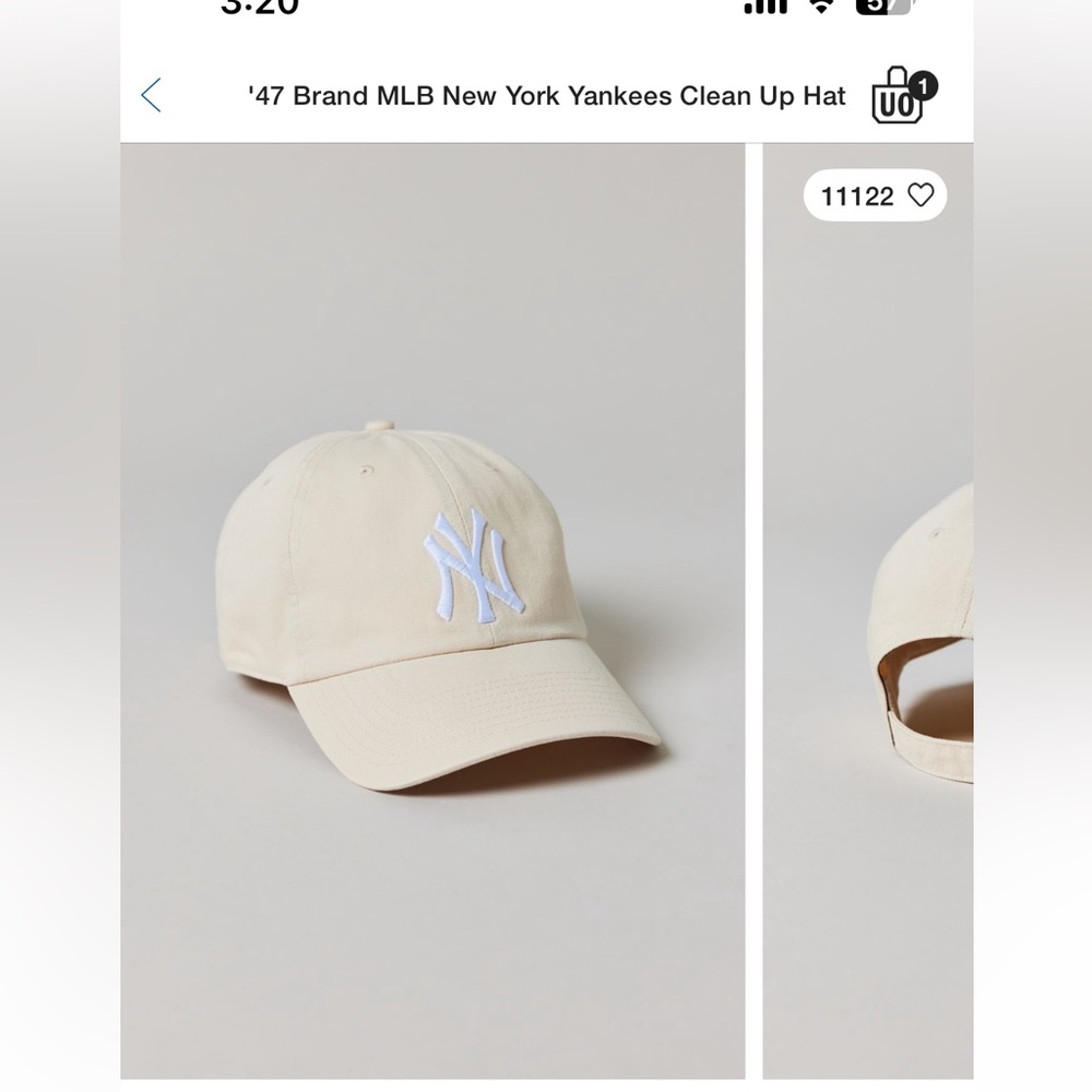 Beige Yankees UO hat